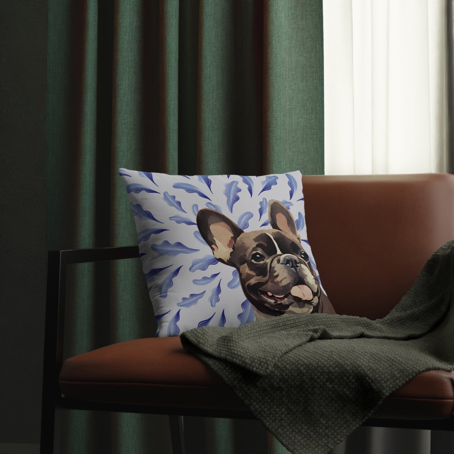 Frenchie Waterproof Pillow/Frenchie Home Decor/Pillow Home Decor