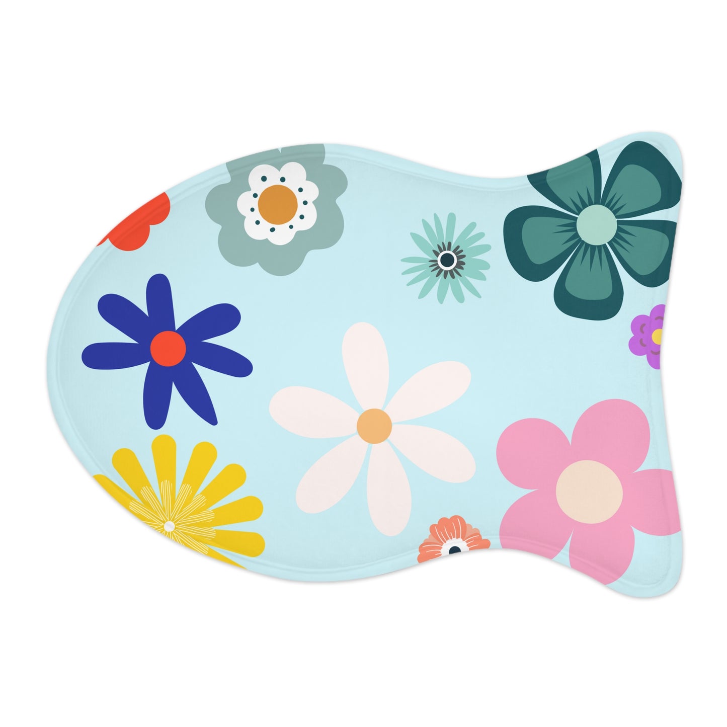 Flowered Bone or Fish Shape Pet Feeding Mats