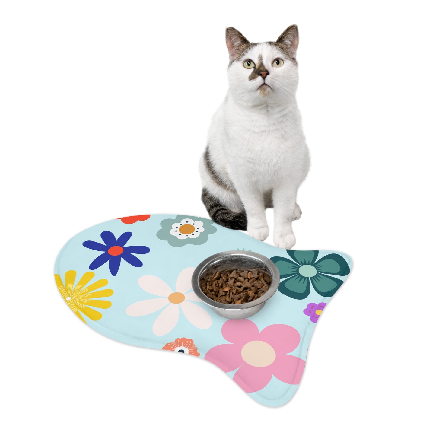 Flowered Bone or Fish Shape Pet Feeding Mats