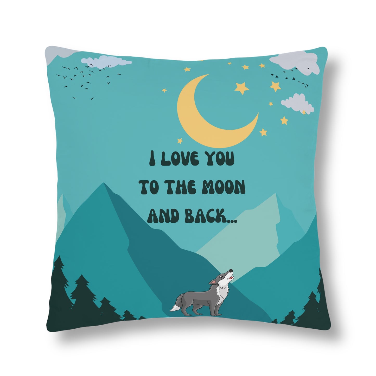 I Love You to The Moon And Back Waterproof Pillow/Nursery Pillow/Home Decor/Cute Home Decor Pillow