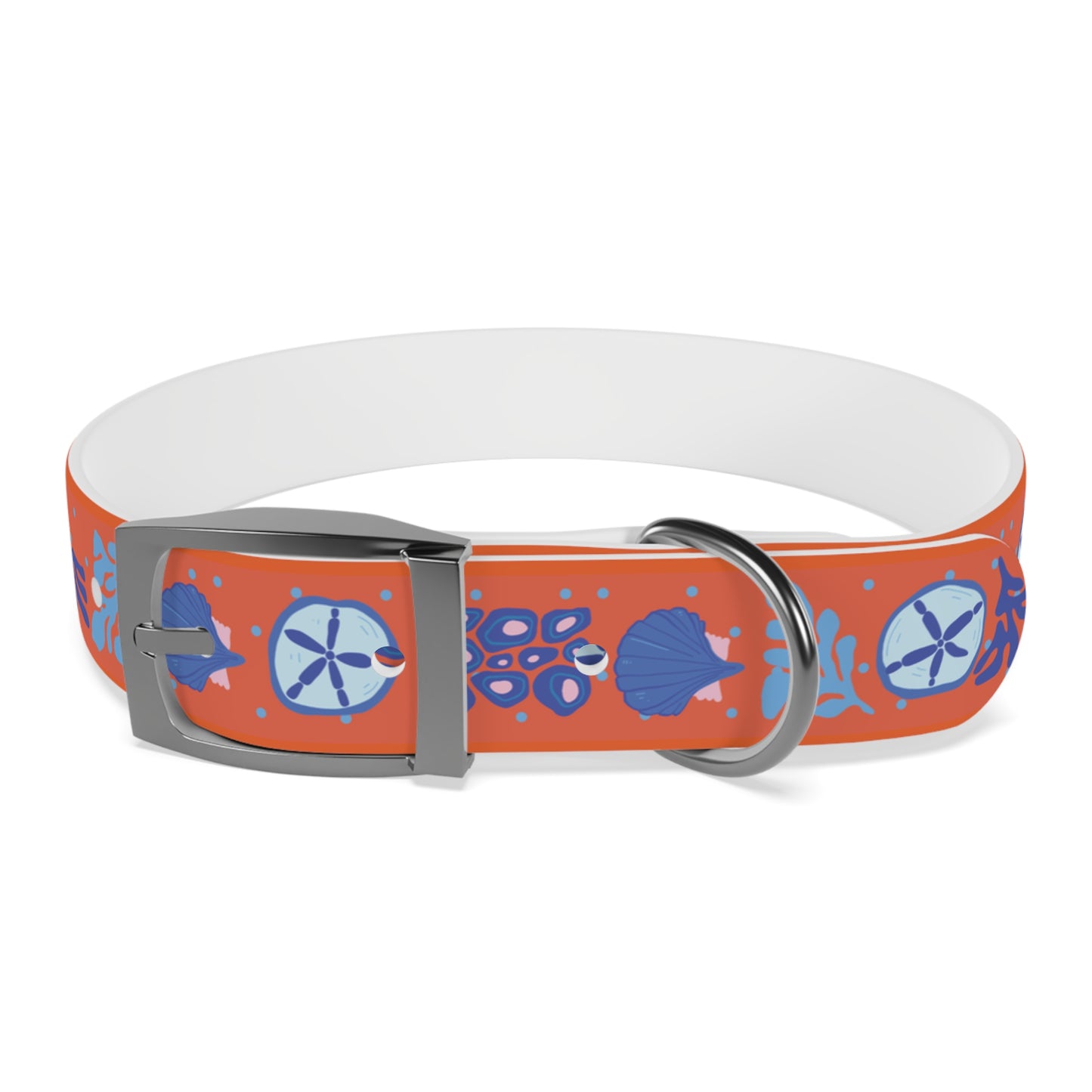 Sand Dollar Dog Collar/Waterproof Dog Collar/Odor and Stain Resistant Dog Collar/Beach Dog Collar