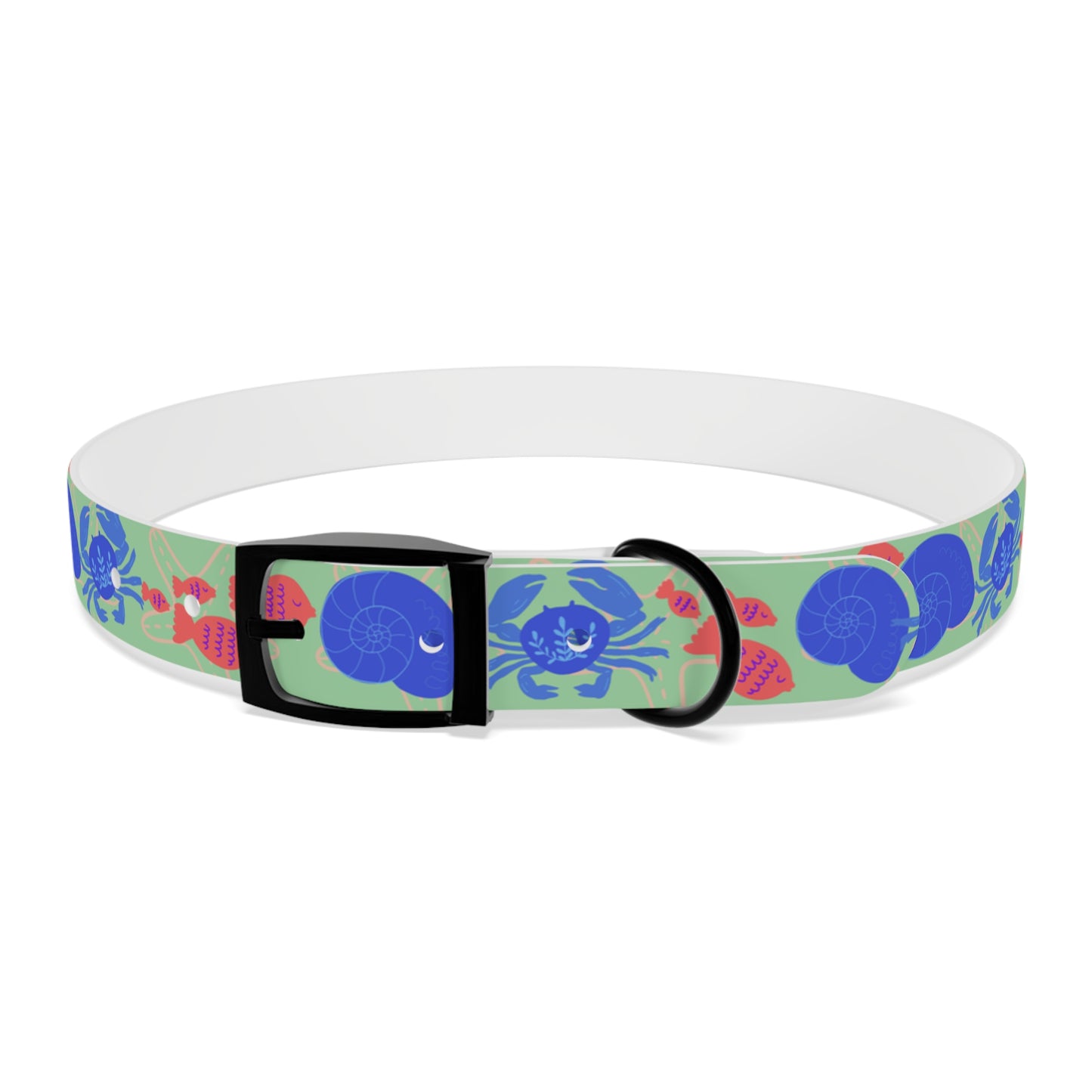 Crabby Dog Collar/Sea Life Dog Collar/Waterproof Dog Collar/Beach Themed Dog Collar