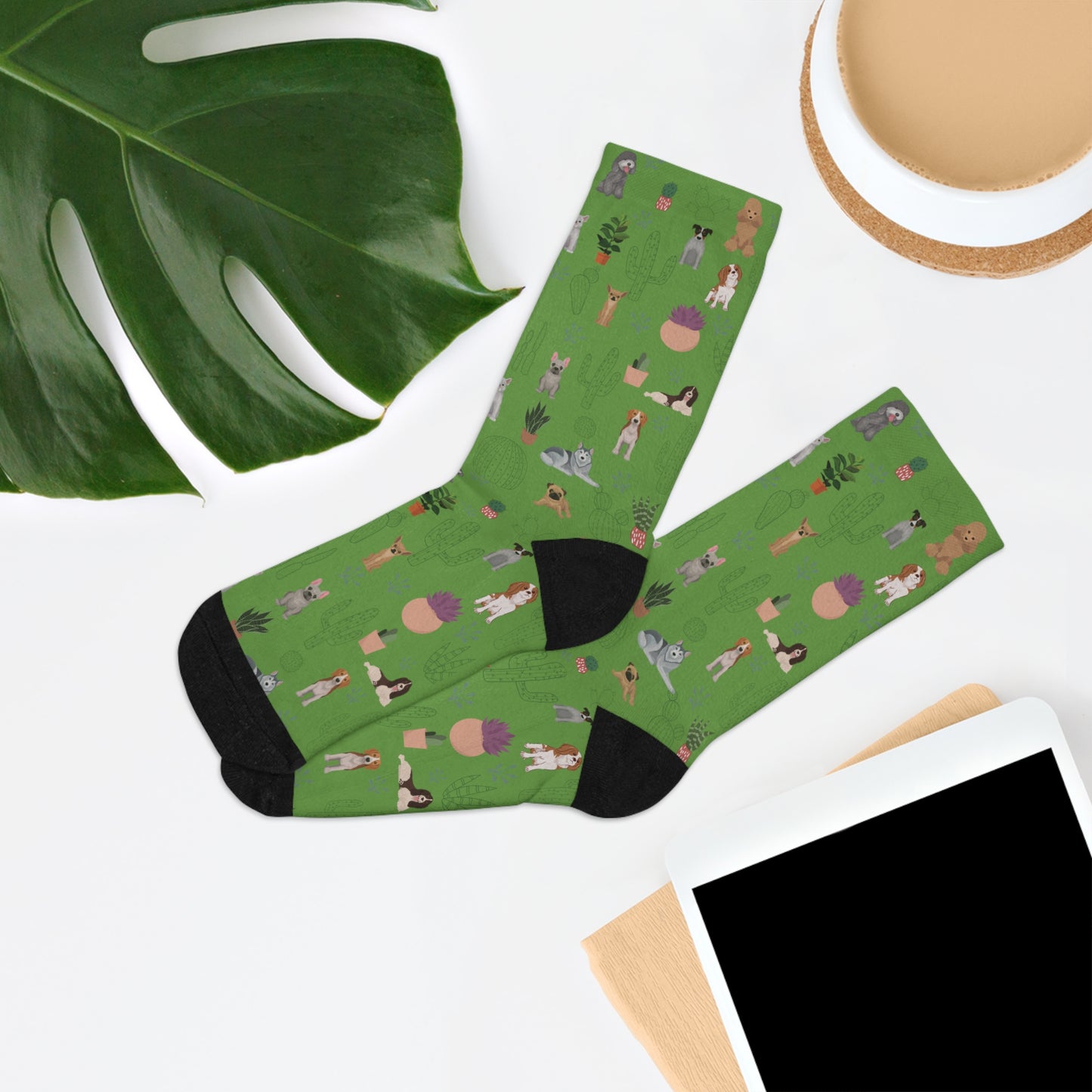 Southwest Doggie Design Recycled Poly Socks/Dog Themed Socks/Cute Socks