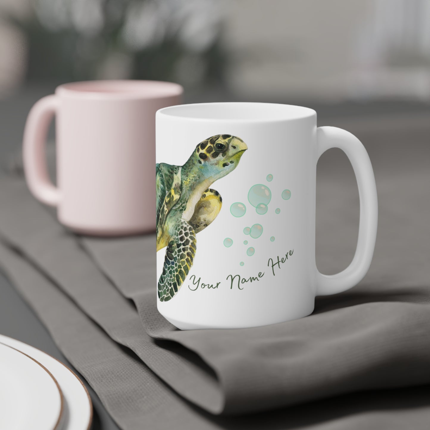 Turtle Themed Mug/Conquer All Obstacles Personalized Mug/Ceramic Mugs (11oz\15oz\20oz)