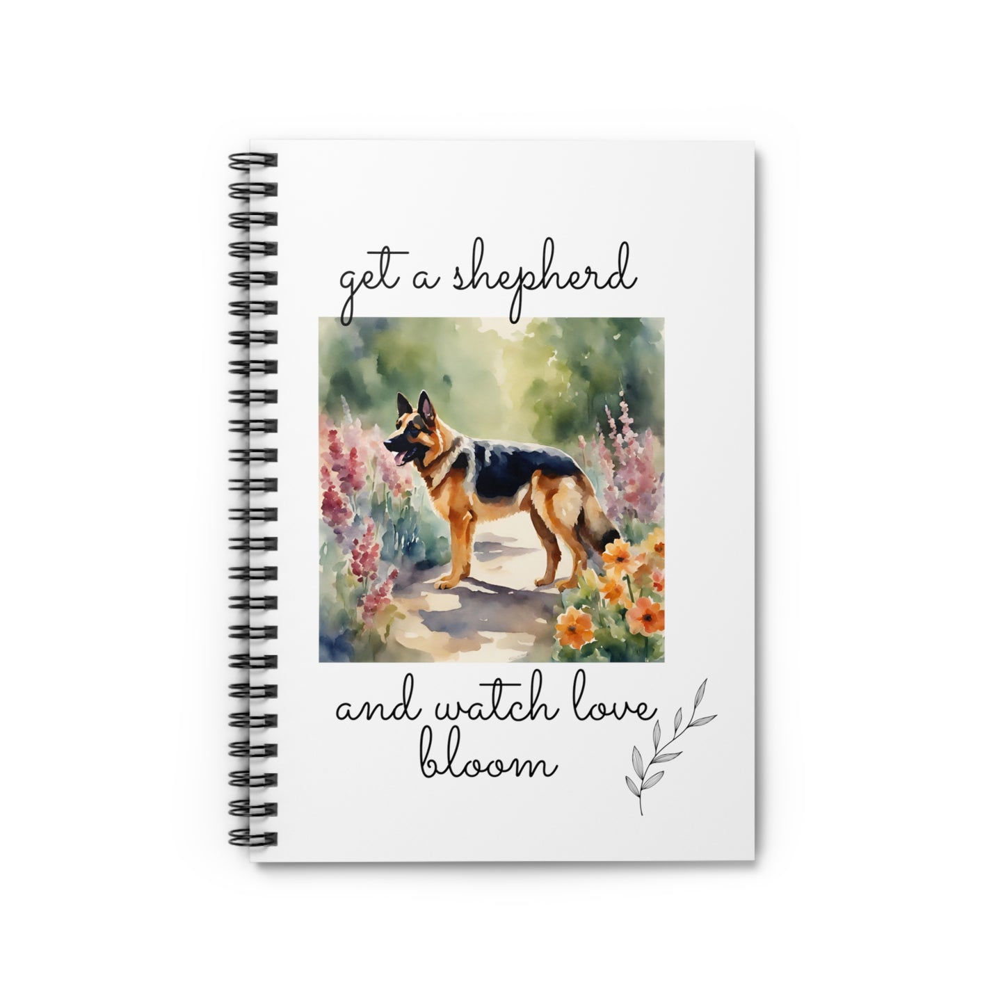 German Shepherd Notebook/Spiral Notebook/Dog Themed Notes/