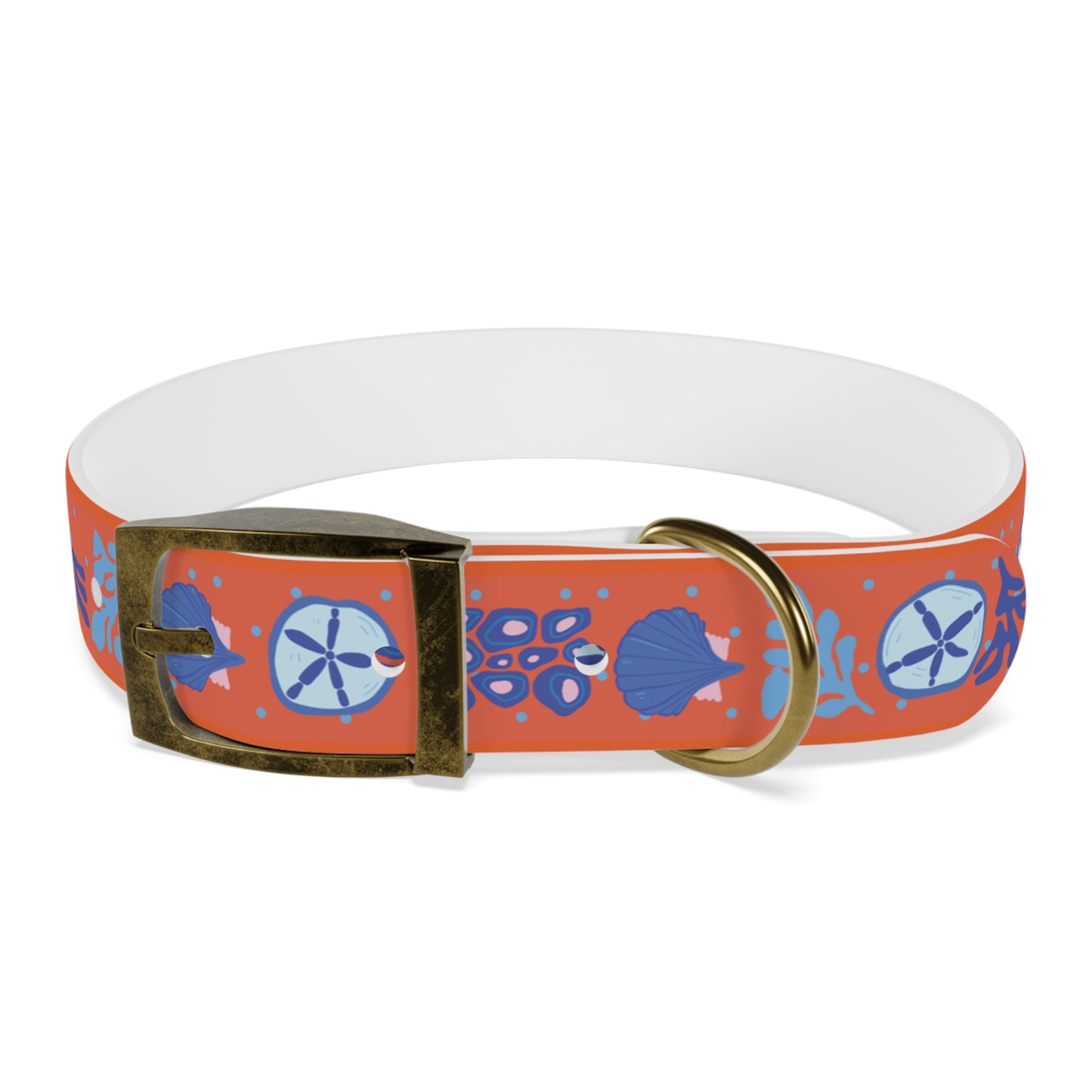 Sand Dollar Dog Collar/Waterproof Dog Collar/Odor and Stain Resistant Dog Collar/Beach Dog Collar