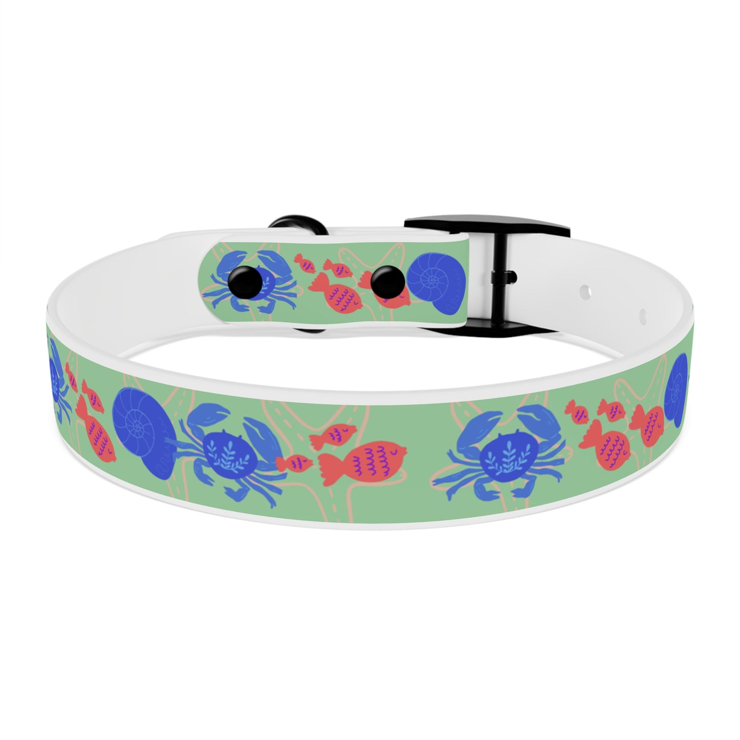 Crabby Dog Collar/Sea Life Dog Collar/Waterproof Dog Collar/Beach Themed Dog Collar