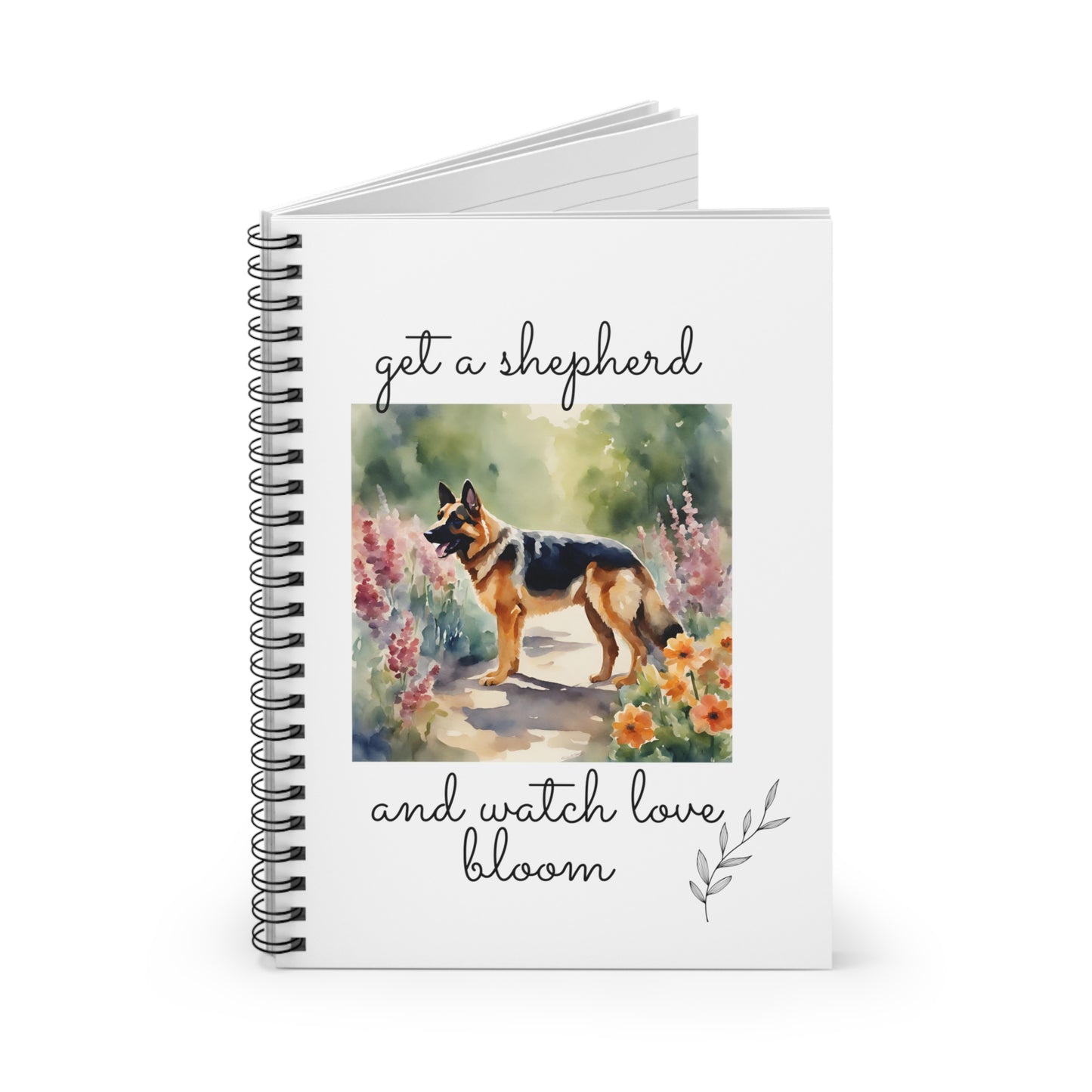 German Shepherd Notebook/Spiral Notebook/Dog Themed Notes/