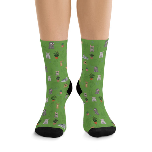 Southwest Doggie Design Recycled Poly Socks/Dog Themed Socks/Cute Socks