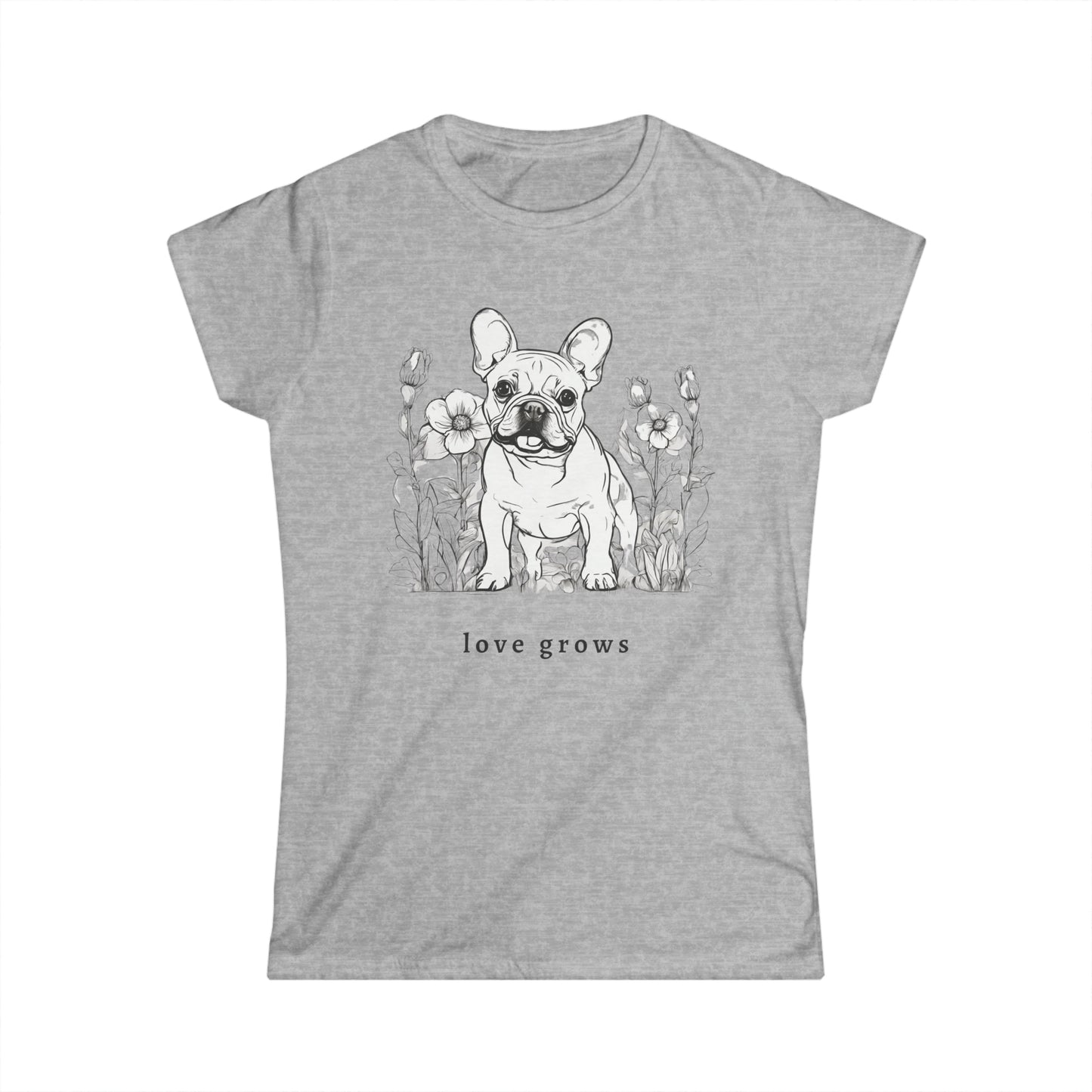 Frenchie Women's Softstyle Tee/Woman's T Shirt/Dog Themed T Shirt