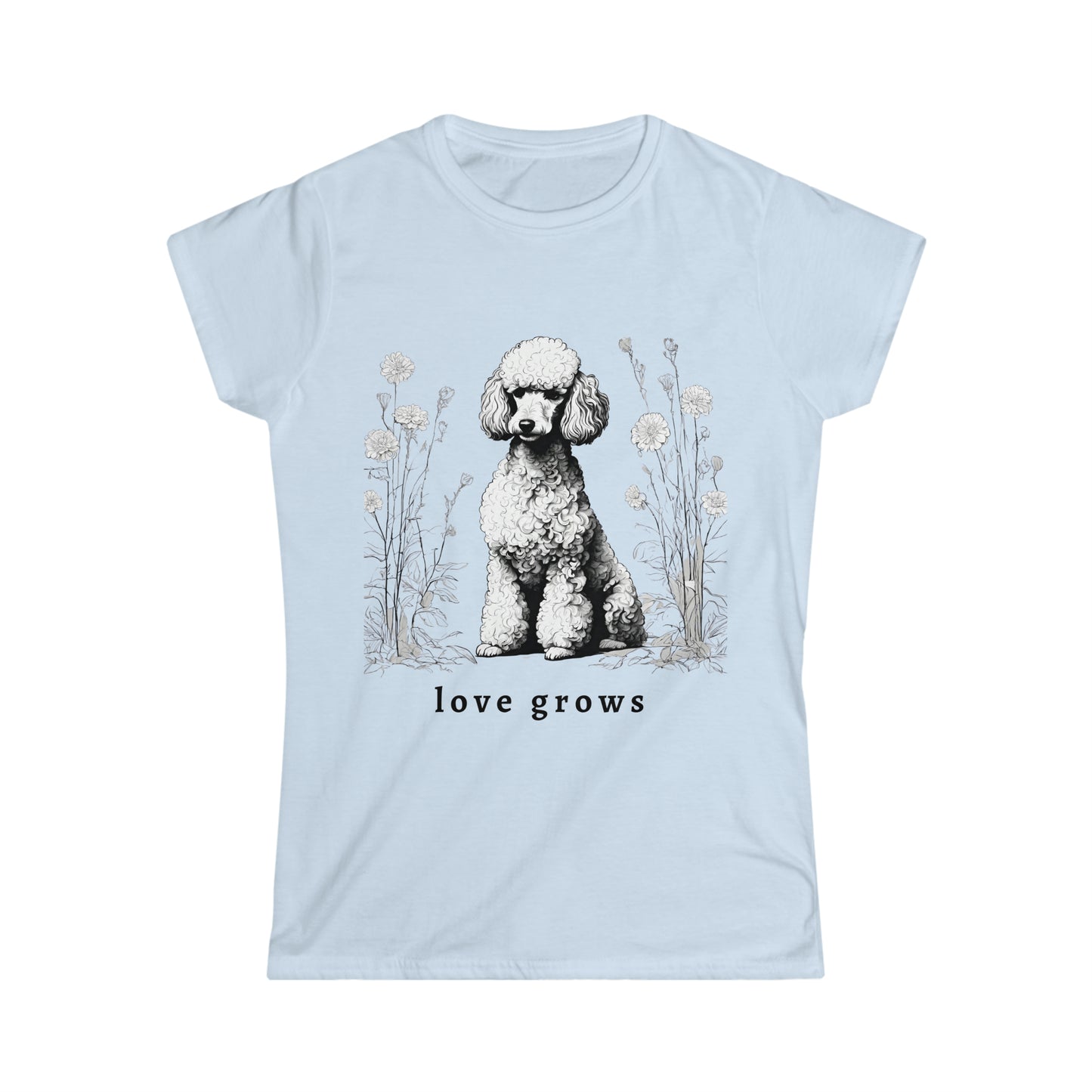 Poodle Themed Women's Softstyle Tee/T Shirt/Woman T Shirt/Dog Themed T Shirt