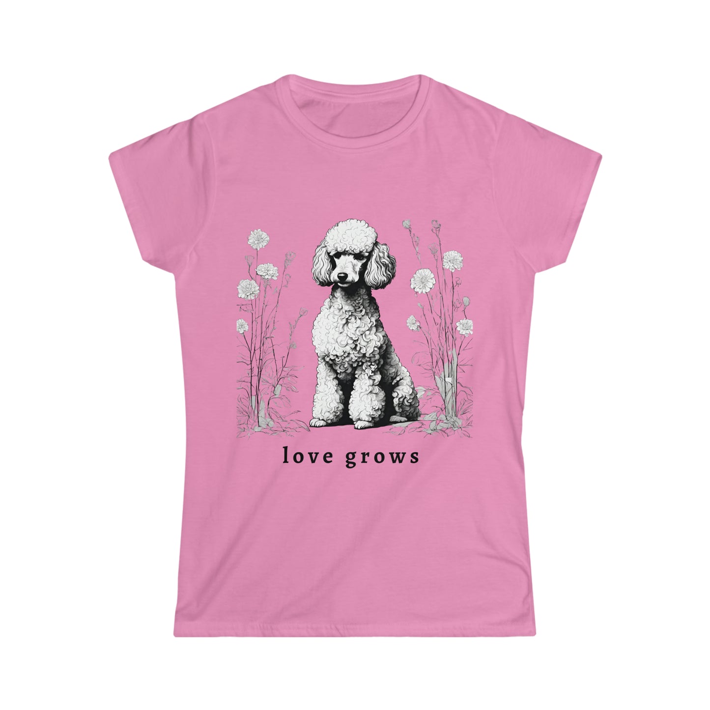 Poodle Themed Women's Softstyle Tee/T Shirt/Woman T Shirt/Dog Themed T Shirt