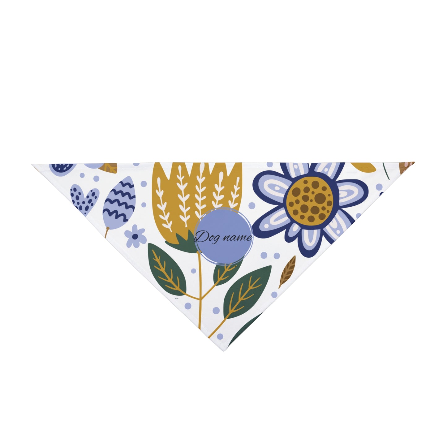 Flowered Personalized Pet Bandana