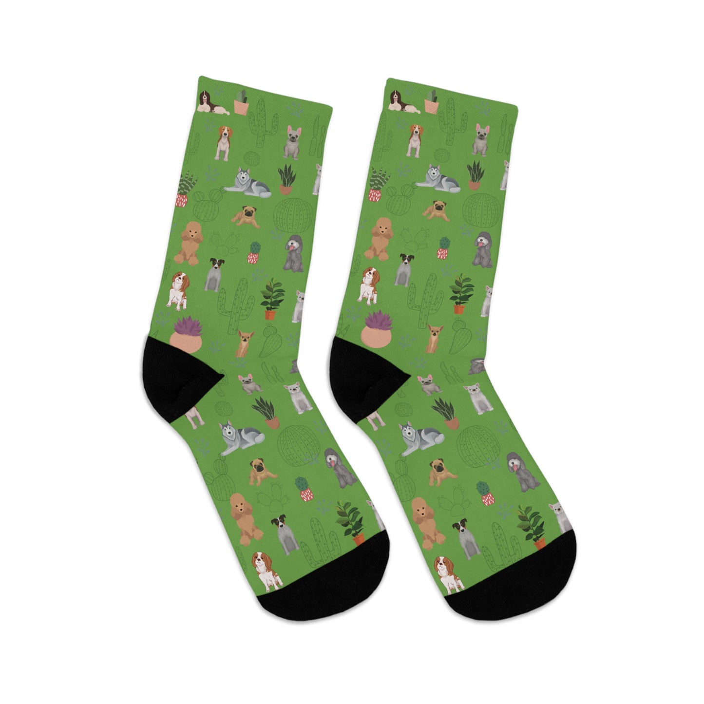 Southwest Doggie Design Recycled Poly Socks/Dog Themed Socks/Cute Socks