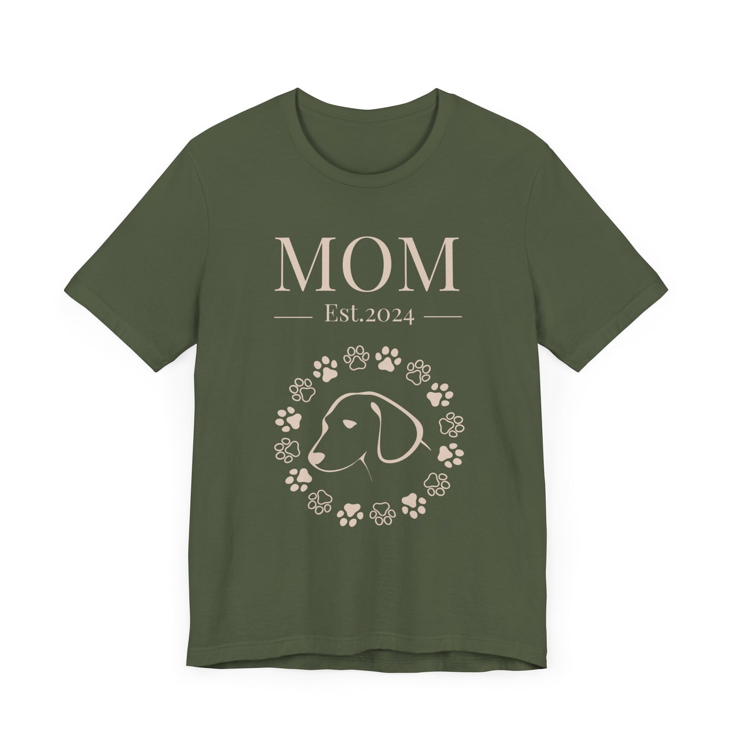 Mom Est in your year! Personalized Dog Mom T Shirt/Unisex Jersey Short Sleeve Tee/Mother's Day Gift/Dog Mom Gift