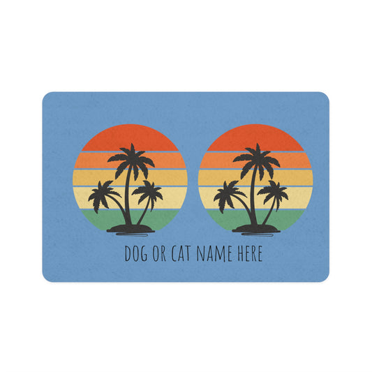 California Dreamin' Dog or Cat Pet Food Mat (12x18)