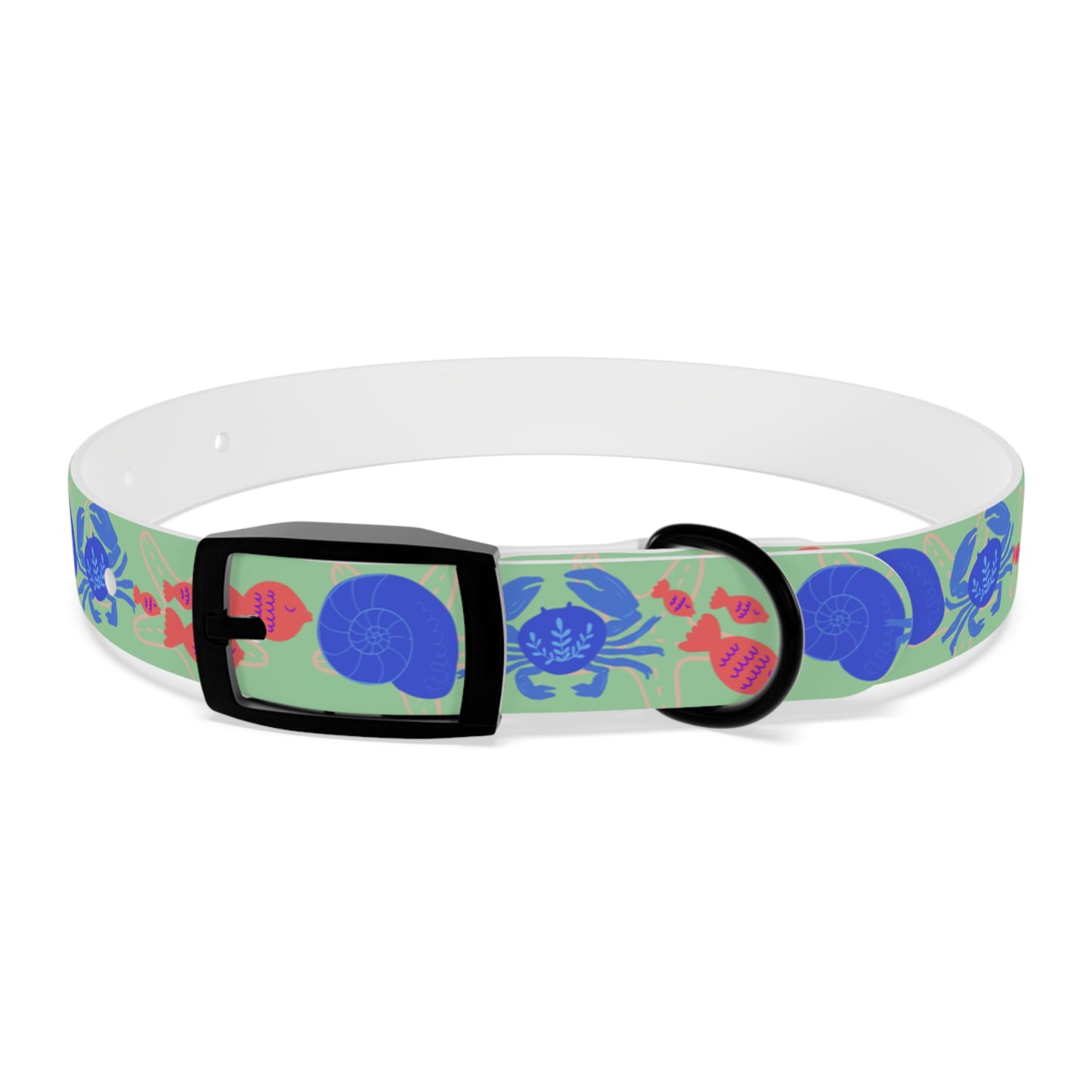 Crabby Dog Collar/Sea Life Dog Collar/Waterproof Dog Collar/Beach Themed Dog Collar