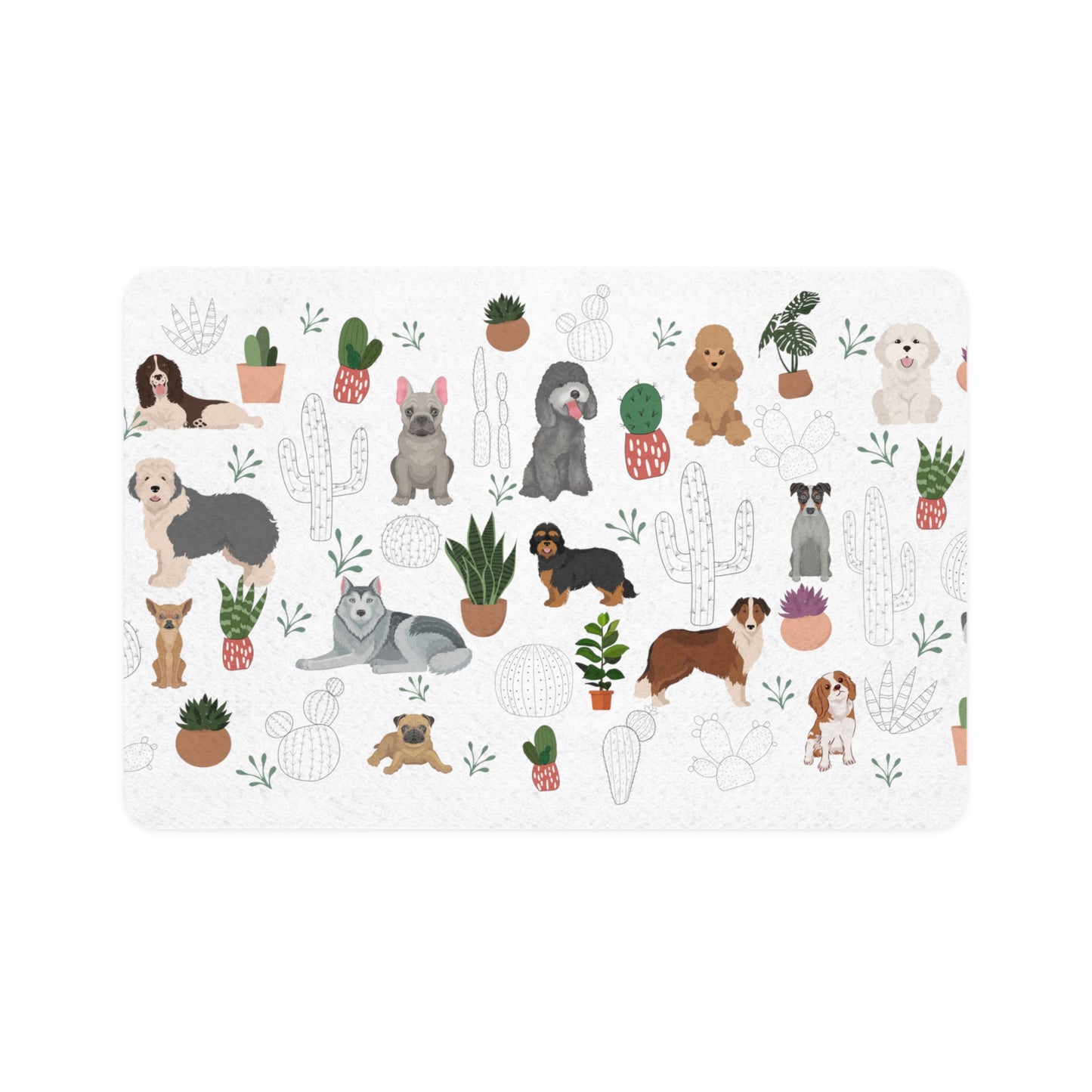 Cactus Dog Pet Food Mat (12x18)/Dog Feeding Mat