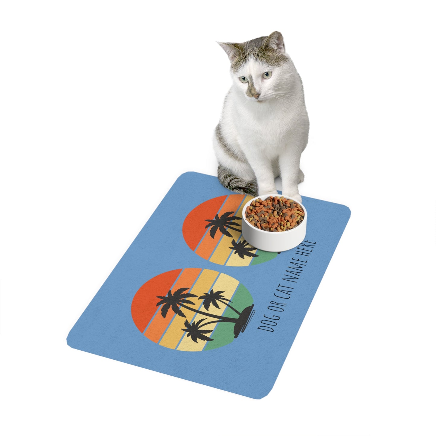 California Dreamin' Dog or Cat Pet Food Mat (12x18)