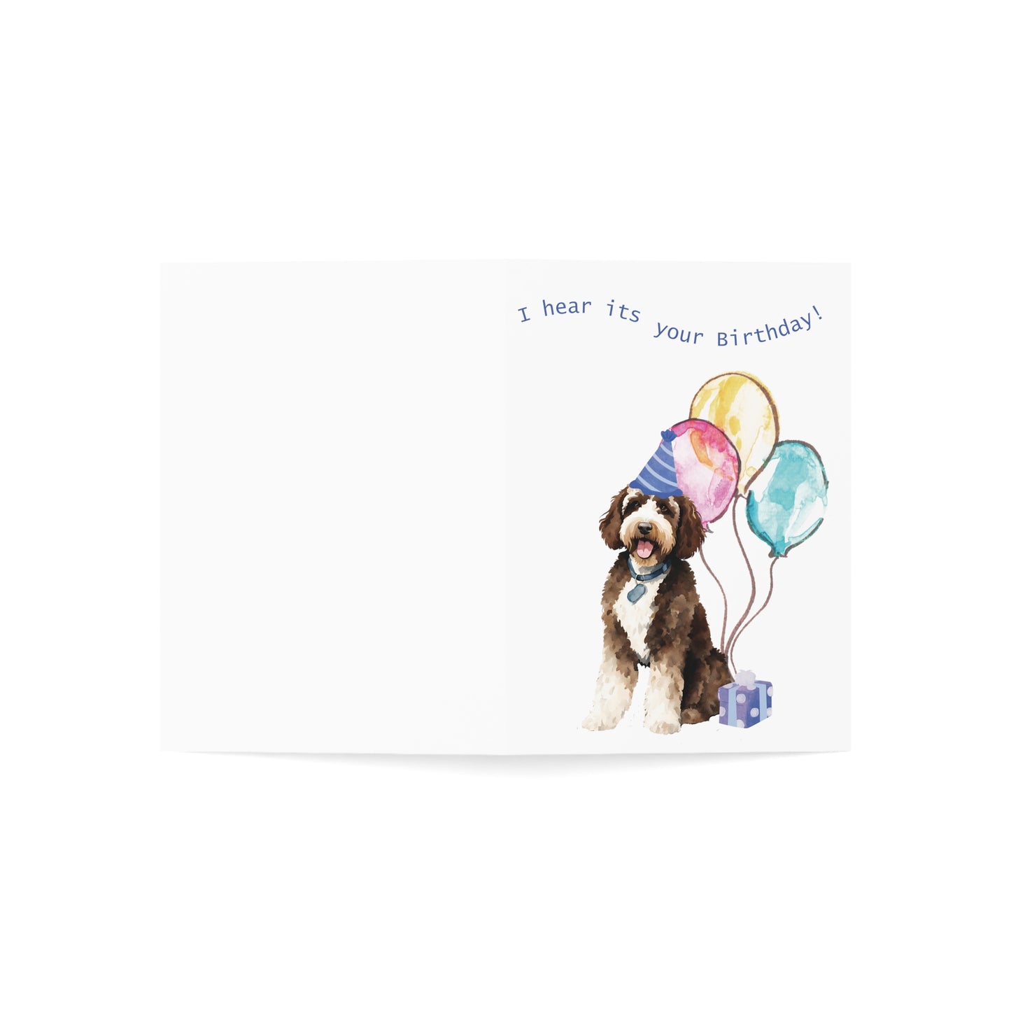 Birthday Greeting Cards (1 card)/Bernidoodle Birthday Card/Dog Themed Birthday Card