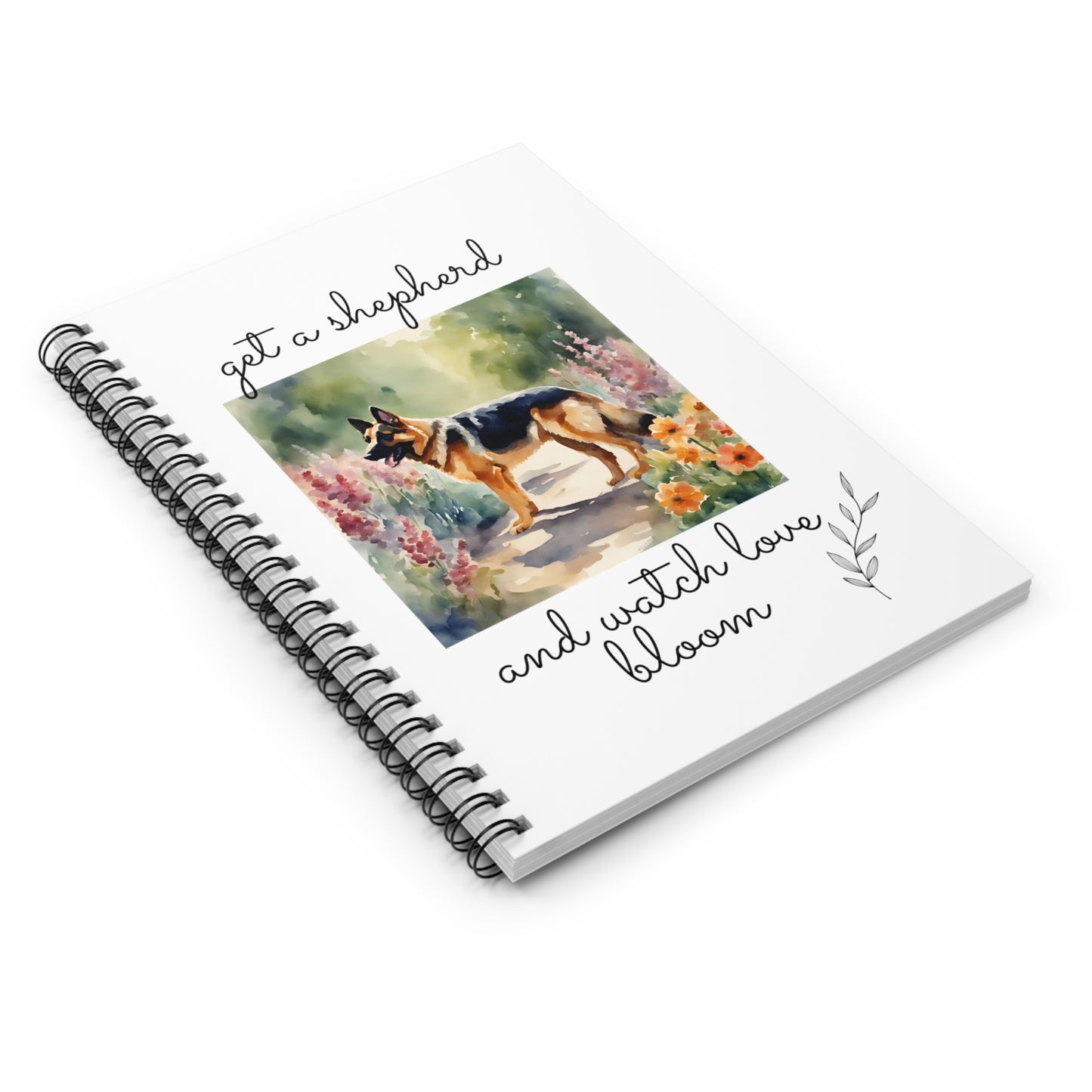 German Shepherd Notebook/Spiral Notebook/Dog Themed Notes/