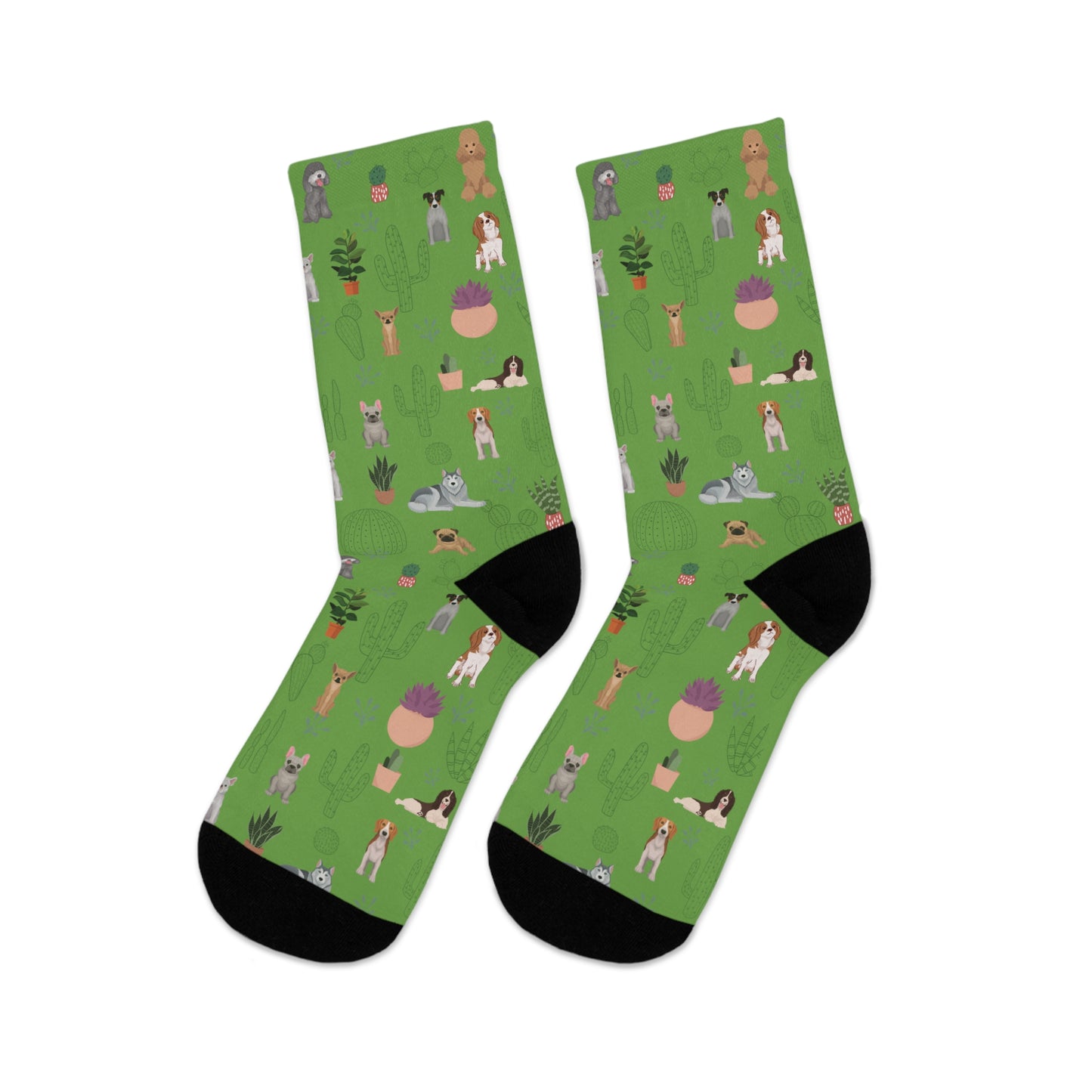 Southwest Doggie Design Recycled Poly Socks/Dog Themed Socks/Cute Socks