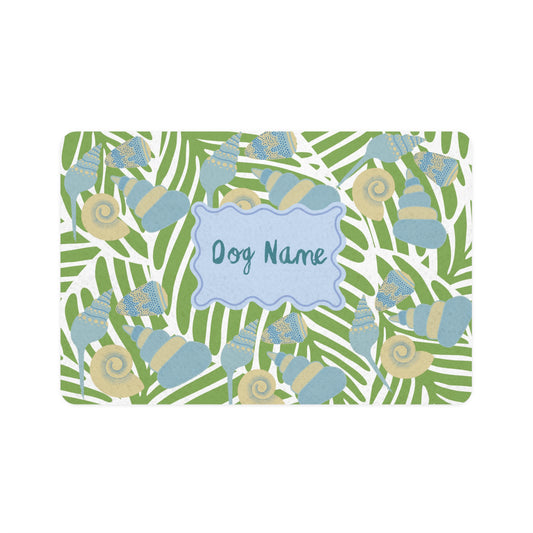 Tropical personalized Dog or Cat Pet Food Mat (12x18)