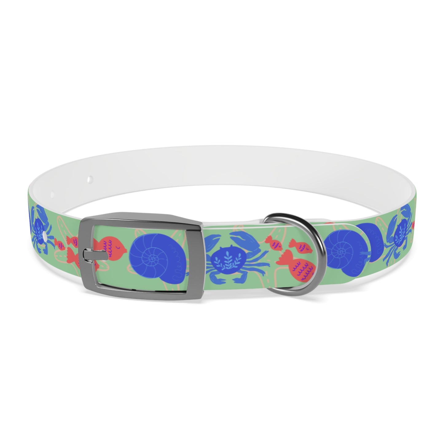 Crabby Dog Collar/Sea Life Dog Collar/Waterproof Dog Collar/Beach Themed Dog Collar