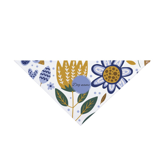 Flowered Personalized Pet Bandana