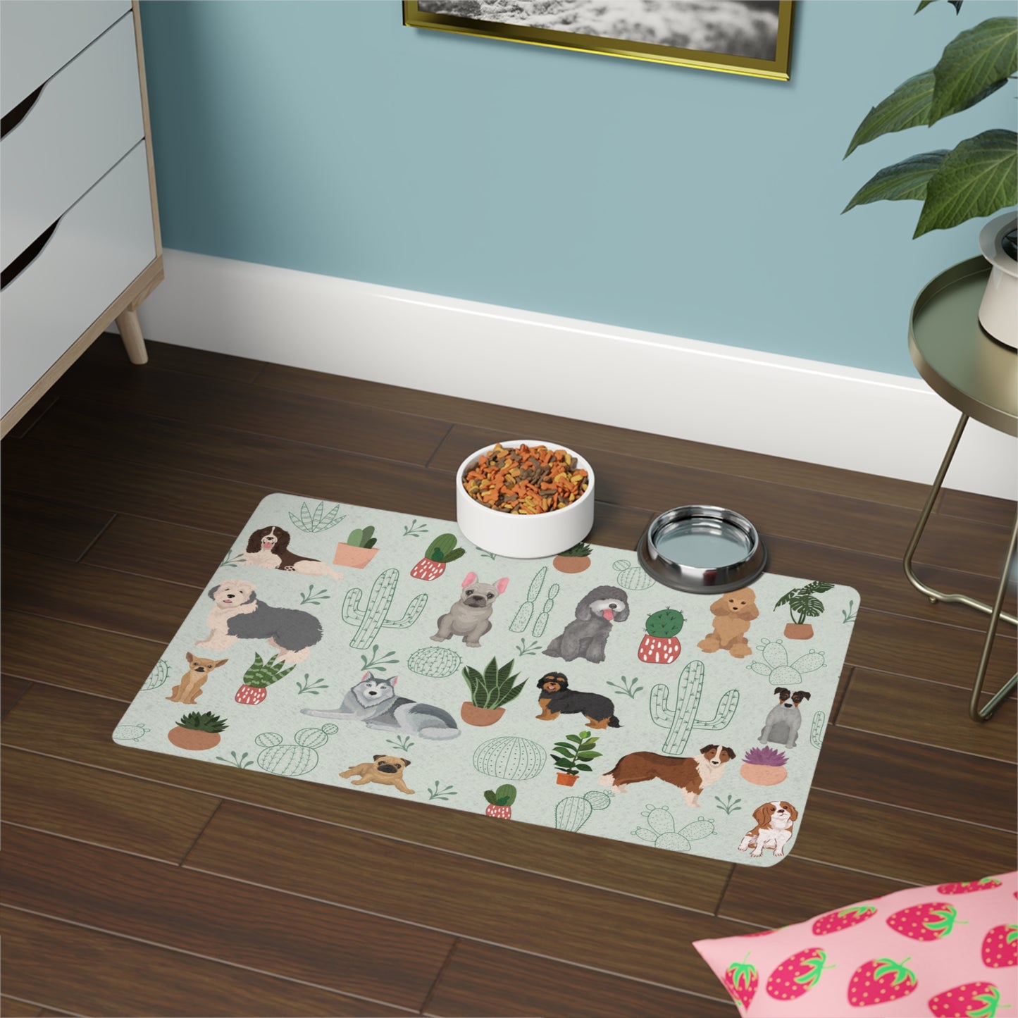 Cactus Dog Food Bowl Mat/Dog Pete Food Mat(12x18)