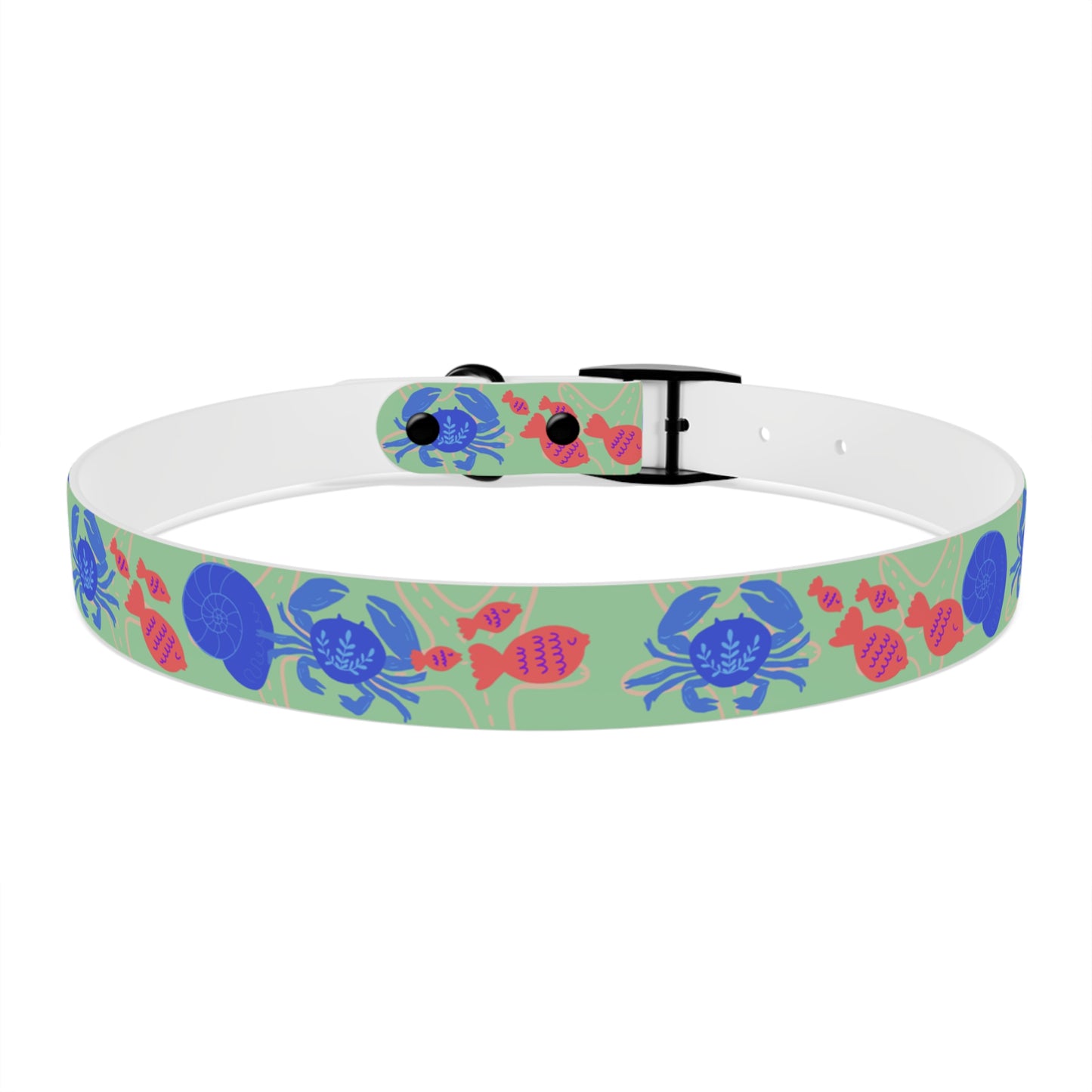 Crabby Dog Collar/Sea Life Dog Collar/Waterproof Dog Collar/Beach Themed Dog Collar