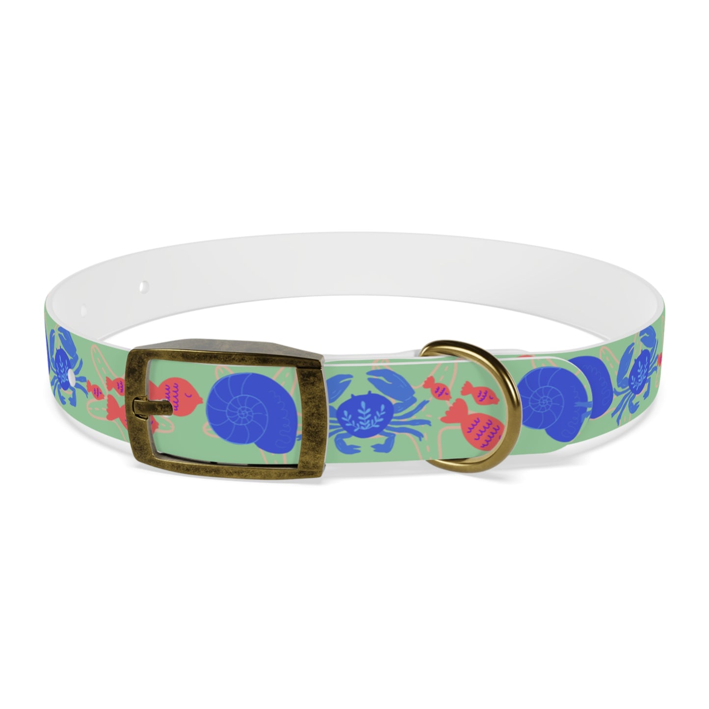 Crabby Dog Collar/Sea Life Dog Collar/Waterproof Dog Collar/Beach Themed Dog Collar