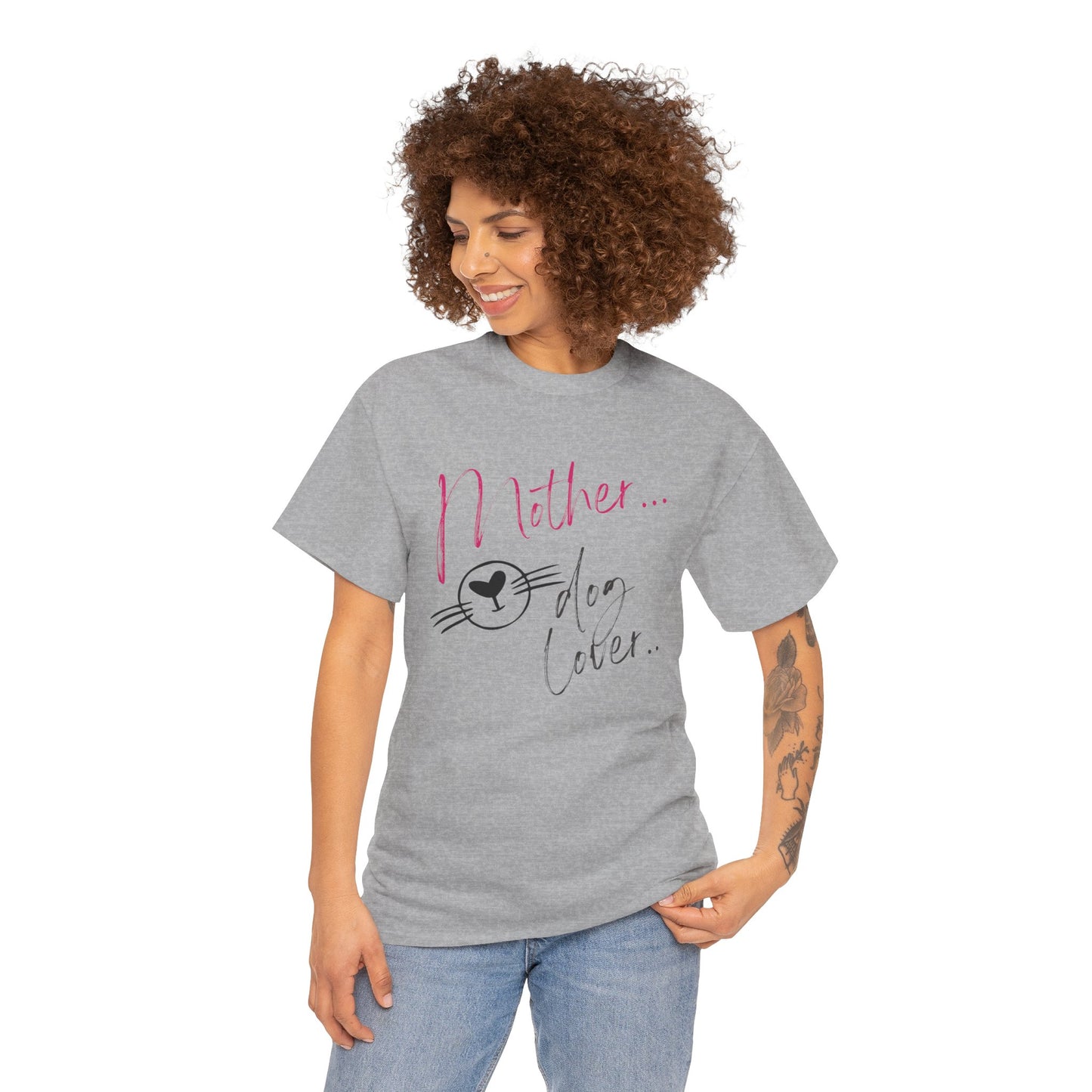 Mother/Dog Lover/Mother's Day T-Shirt/Unisex Heavy Cotton Tee