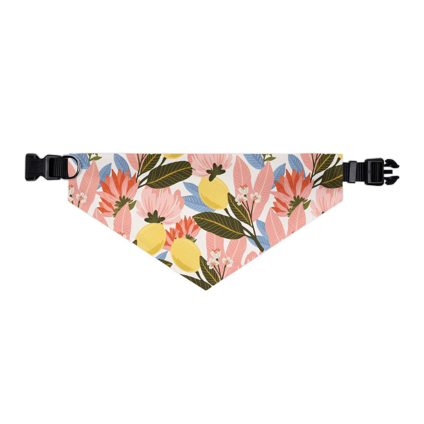 Lemon Flowered Pet Bandana Collar/Cute Pet Bandana/Pet Collar