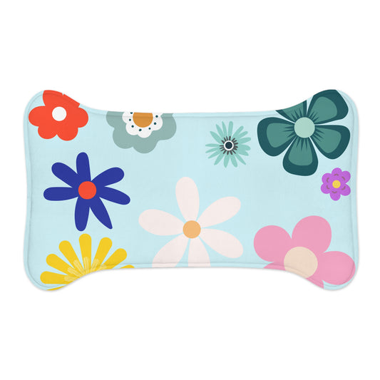 Flowered Bone or Fish Shape Pet Feeding Mats