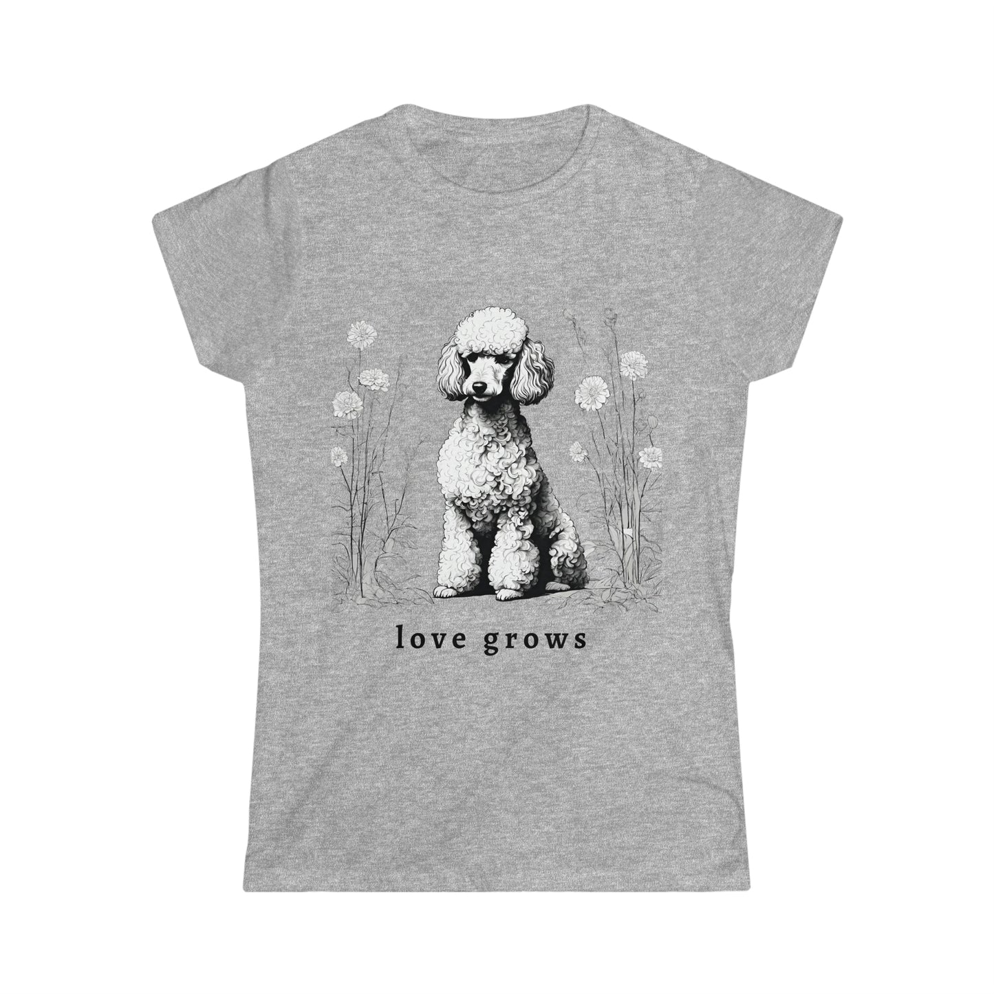 Poodle Themed Women's Softstyle Tee/T Shirt/Woman T Shirt/Dog Themed T Shirt