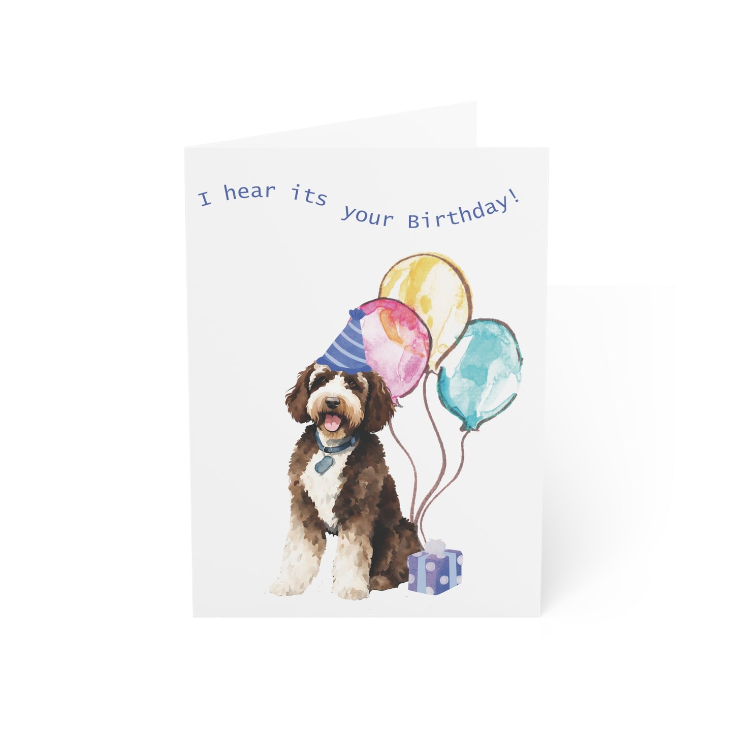 Birthday Greeting Cards (1 card)/Bernidoodle Birthday Card/Dog Themed Birthday Card