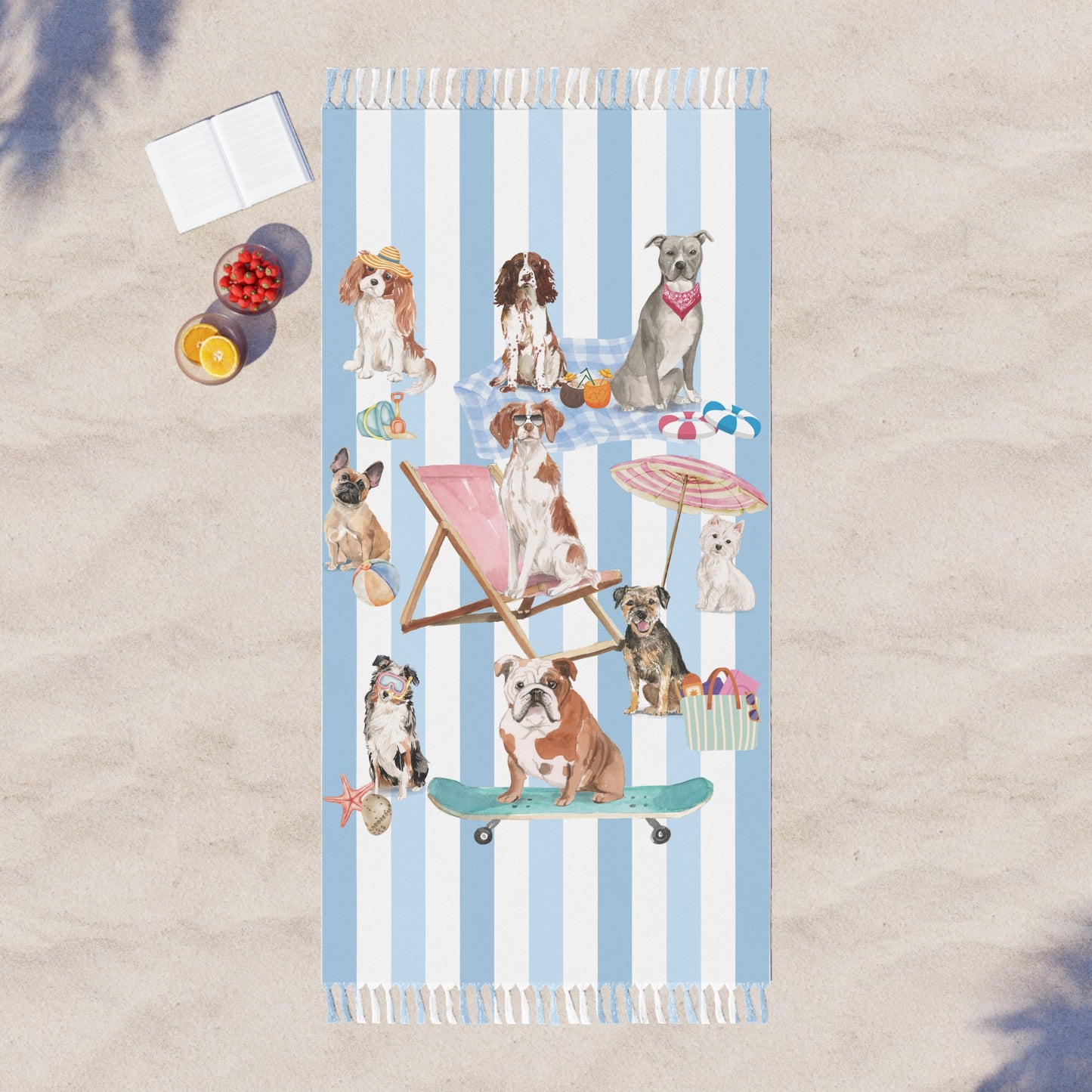 Boho Beach Dogs Blanket/Beach Towell/Beach Dog Beach Towell