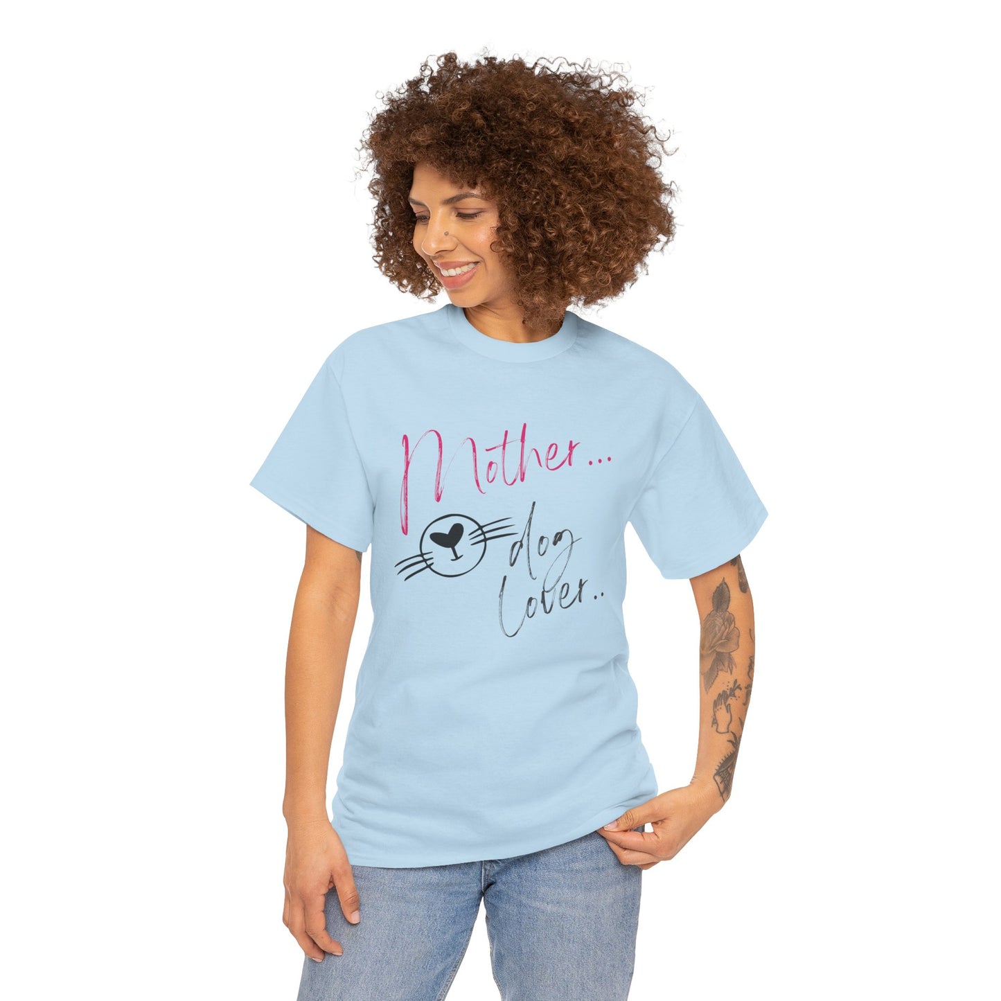 Mother/Dog Lover/Mother's Day T-Shirt/Unisex Heavy Cotton Tee