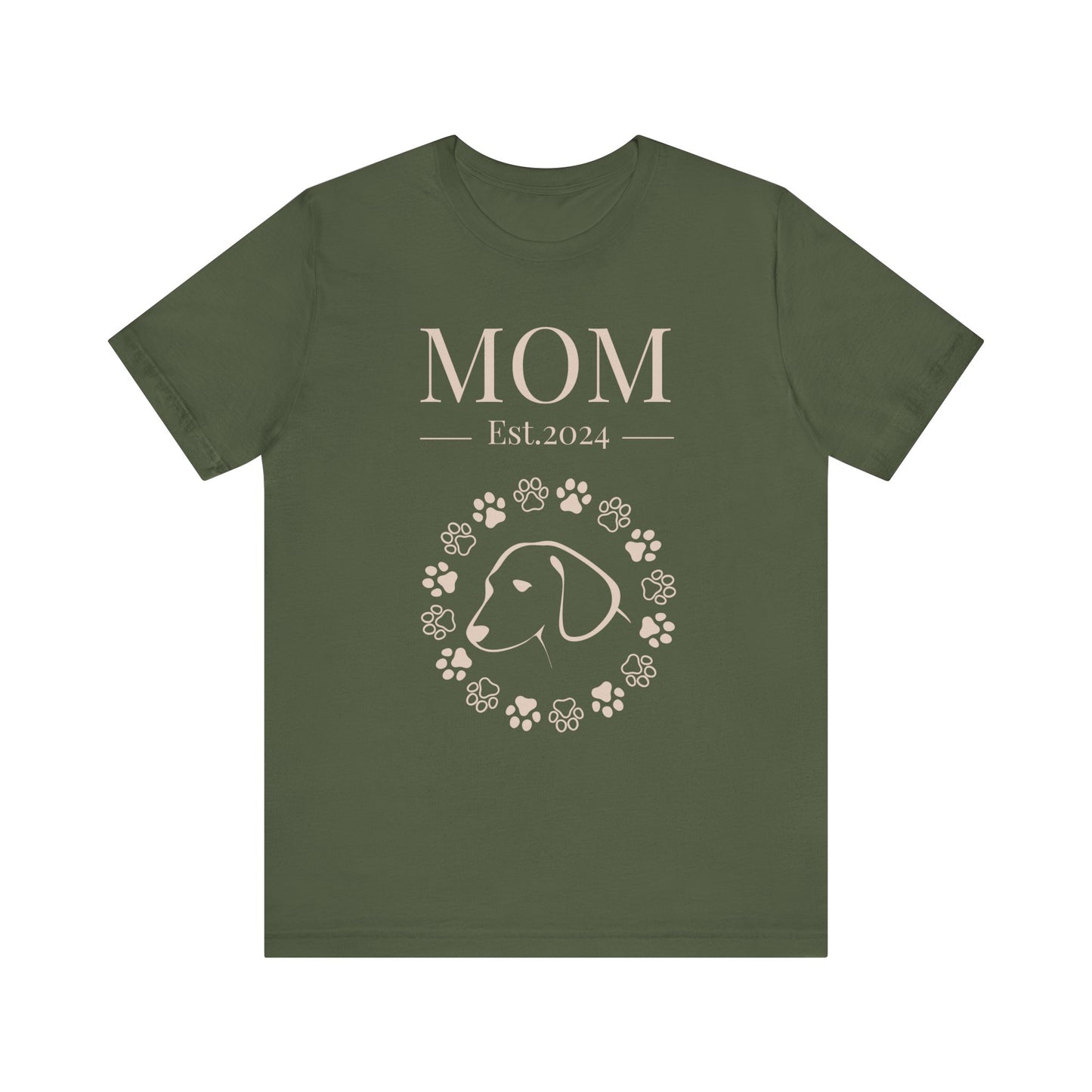 Mom Est in your year! Personalized Dog Mom T Shirt/Unisex Jersey Short Sleeve Tee/Mother's Day Gift/Dog Mom Gift