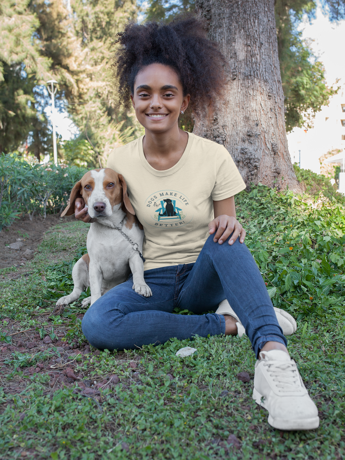 Dogs Make Life Better Unisex Jersey Short Sleeve Tee