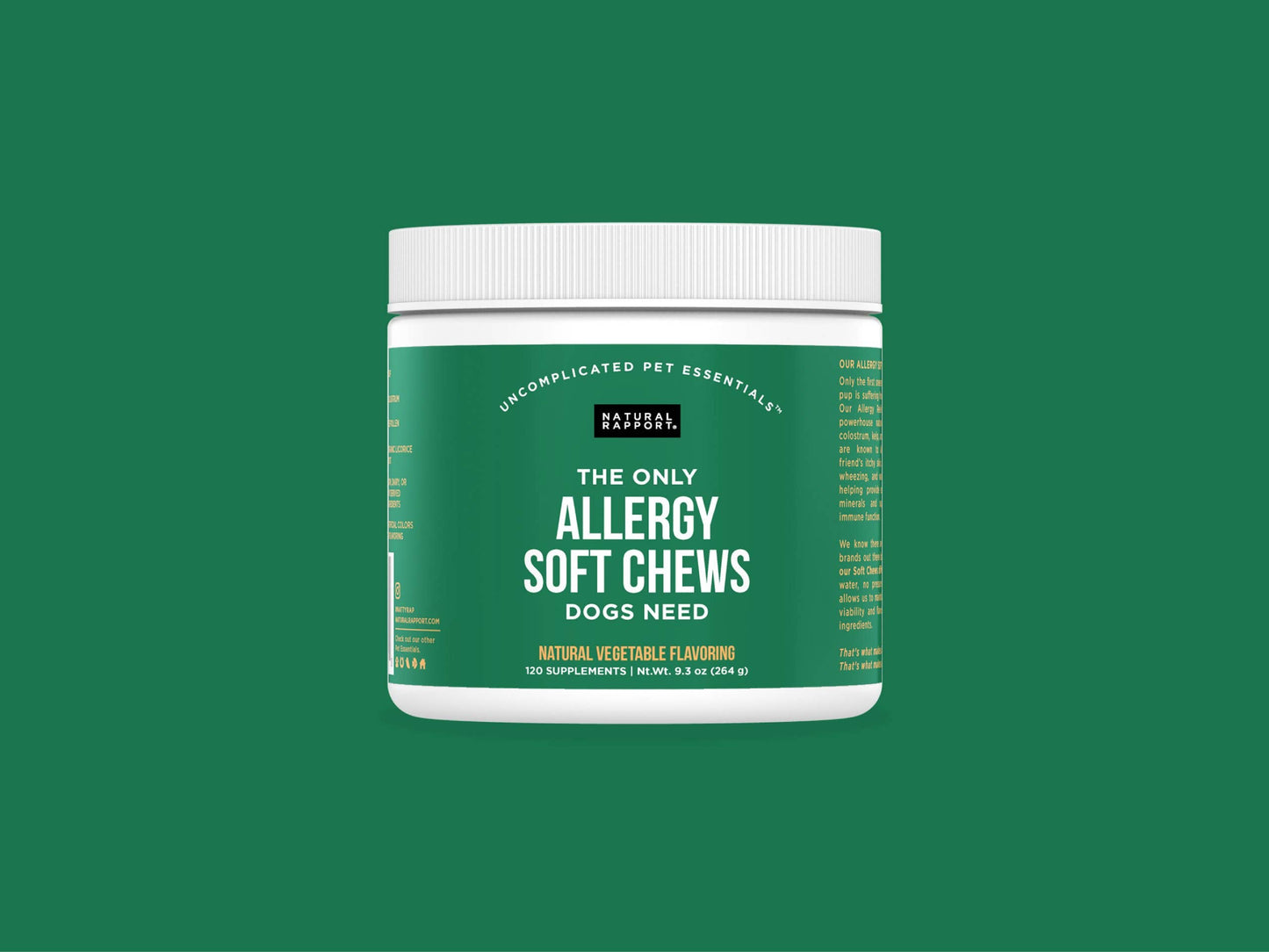 The Only Allergy Soft Chews Dogs Needs: 120 count jar